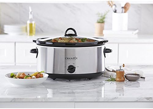 7 Quart Oval Manual Slow Cooker – Stainless Steel - Curated Catalog I4