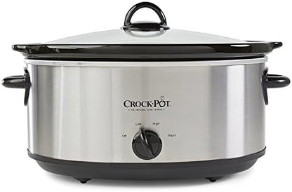 7 Quart Oval Manual Slow Cooker – Stainless Steel - Curated Catalog I4
