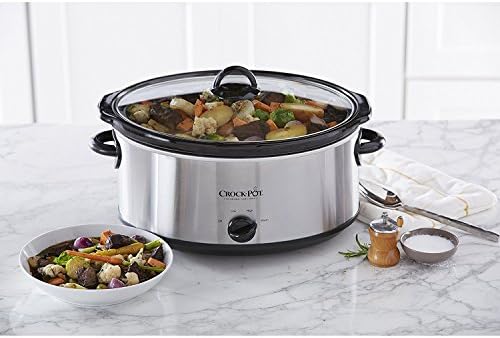 7 Quart Oval Manual Slow Cooker – Stainless Steel - Curated Catalog I4