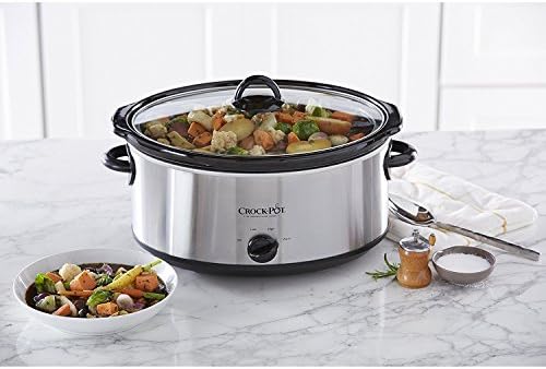7 Quart Oval Manual Slow Cooker – Stainless Steel - Curated Catalog I4