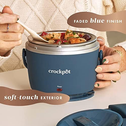 Electric Lunch Box Food Warmer 20oz – Faded Blue - Curated Catalog O1