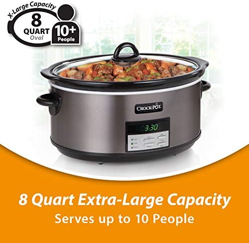 8 Quart Programmable Slow Cooker with Auto Warm - Curated Catalog L1