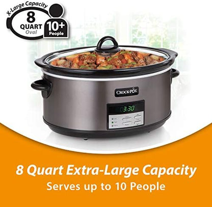 8 Quart Programmable Slow Cooker with Auto Warm - Curated Catalog L1