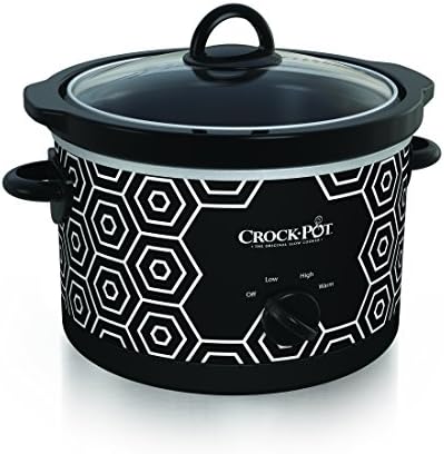 4.5 Quart Portable Slow Cooker – Black & White - Curated Catalog C6