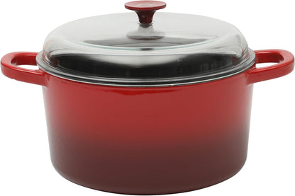 3 Quart Enameled Cast Iron Dutch Oven – Aqua - Curated Catalog F6