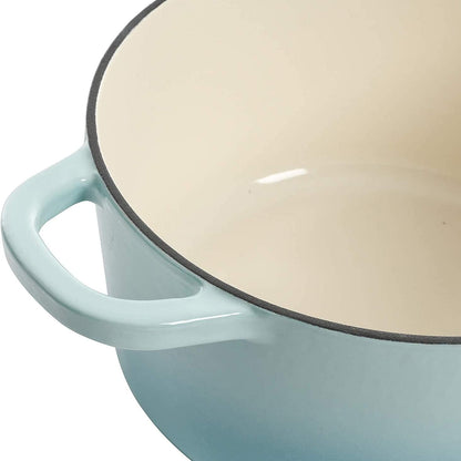 3 Quart Enameled Cast Iron Dutch Oven – Aqua - Curated Catalog F6