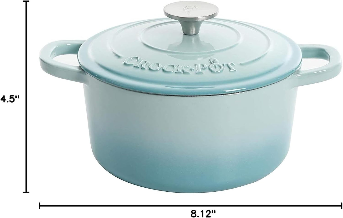 3 Quart Enameled Cast Iron Dutch Oven – Aqua - Curated Catalog F6